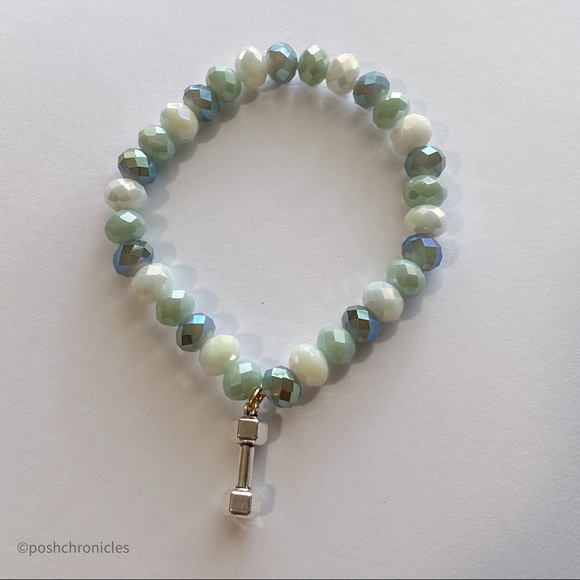 Posh Chronicles Jewelry - Dumbell Crystal Bead Bracelet